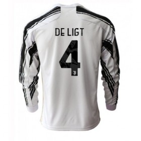Fußballtrikots Juventus Matthijs de Ligt 4 Heimtrikotsatz 2020-2021 Langarm